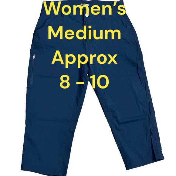 Khombu Pants & Jumpsuits Womens Khombu Medium 8 Capri Pants Navy